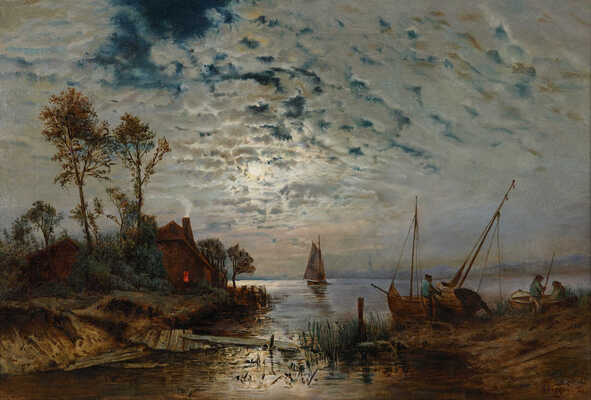 Каразин Николай Николаевич. Лунная ночь. Рыбацкая деревня